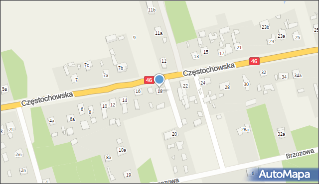 Grodziec, Częstochowska, 18, mapa Grodziec