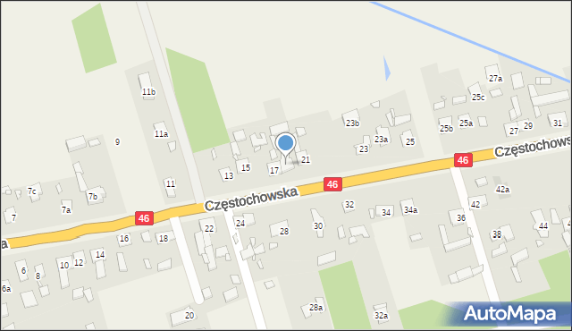 Grodziec, Częstochowska, 19, mapa Grodziec