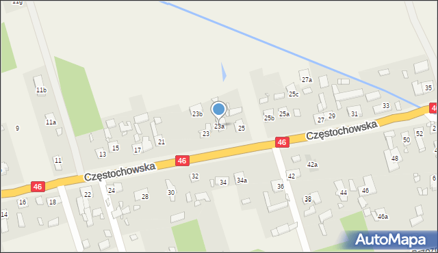 Grodziec, Częstochowska, 23a, mapa Grodziec