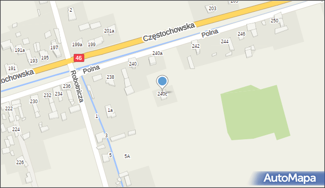 Grodziec, Częstochowska, 240c, mapa Grodziec