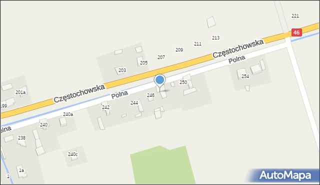 Grodziec, Częstochowska, 248, mapa Grodziec