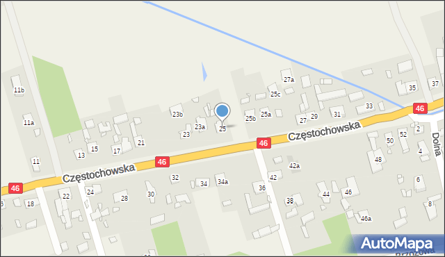 Grodziec, Częstochowska, 25, mapa Grodziec