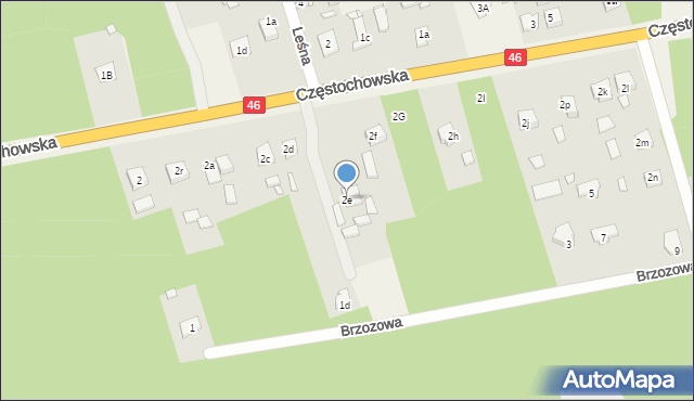 Grodziec, Częstochowska, 2e, mapa Grodziec