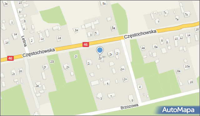 Grodziec, Częstochowska, 2p, mapa Grodziec