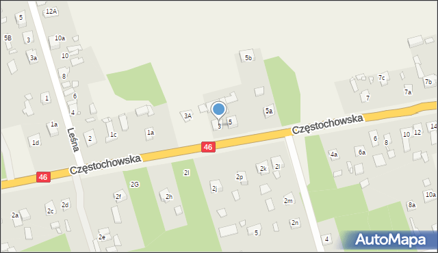 Grodziec, Częstochowska, 3, mapa Grodziec