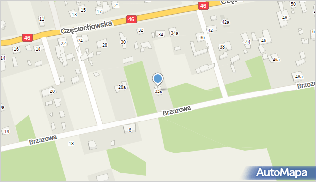 Grodziec, Częstochowska, 32a, mapa Grodziec