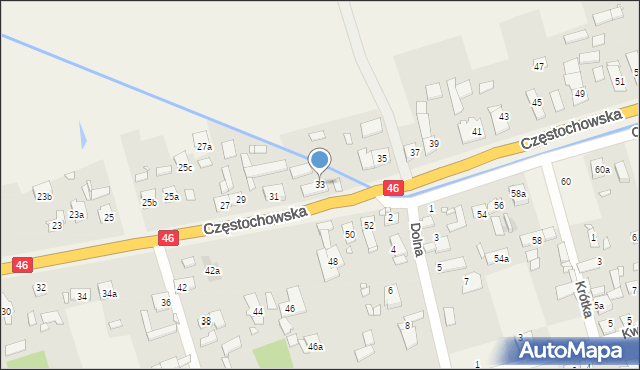 Grodziec, Częstochowska, 33, mapa Grodziec