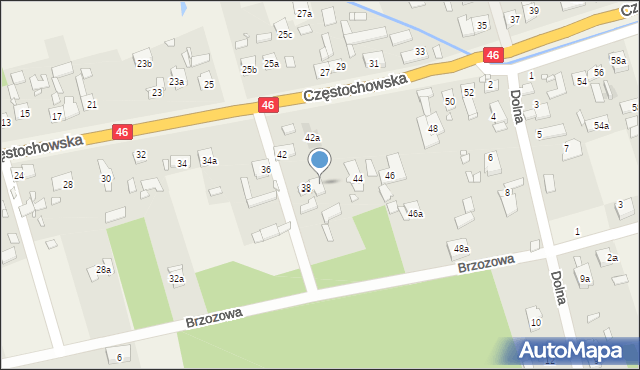 Grodziec, Częstochowska, 40, mapa Grodziec