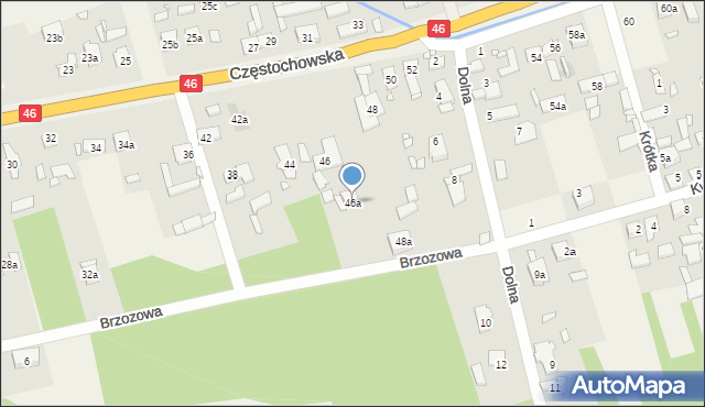 Grodziec, Częstochowska, 46a, mapa Grodziec