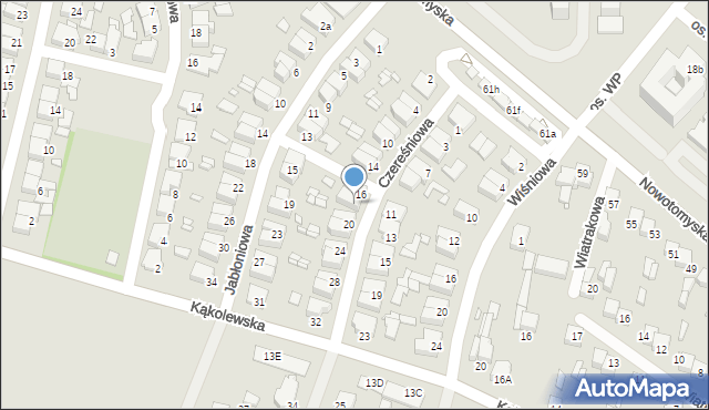 Grodzisk Wielkopolski, Czereśniowa, 18, mapa Grodzisk Wielkopolski