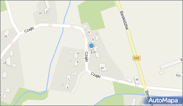 Grojec, Czajki, 4, mapa Grojec