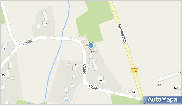 Grojec, Czajki, 6, mapa Grojec