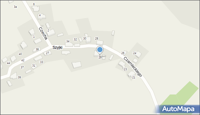 Gromiec, Czarnieckiego Stefana, hetm., 19, mapa Gromiec