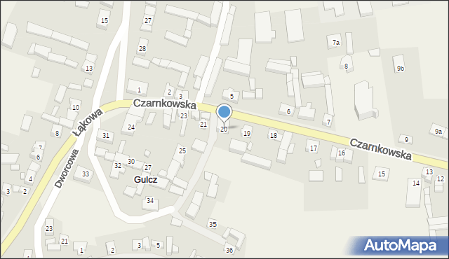 Gulcz, Czarnkowska, 20, mapa Gulcz