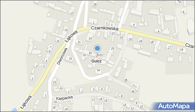 Gulcz, Czarnkowska, 27, mapa Gulcz