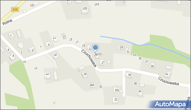 Hażlach, Czuchowska, 25, mapa Hażlach