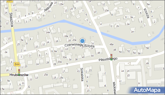 Hrubieszów, Czerwonego Krzyża, 17, mapa Hrubieszów