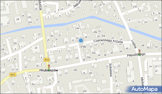 Hrubieszów, Czerwonego Krzyża, 9, mapa Hrubieszów