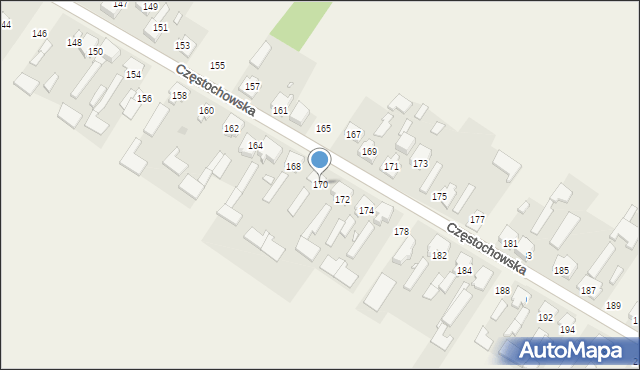 Iwanowice Duże, Częstochowska, 170, mapa Iwanowice Duże