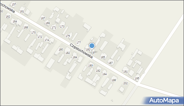 Iwanowice Duże, Częstochowska, 183, mapa Iwanowice Duże