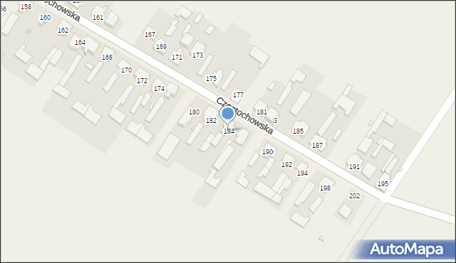 Iwanowice Duże, Częstochowska, 184, mapa Iwanowice Duże