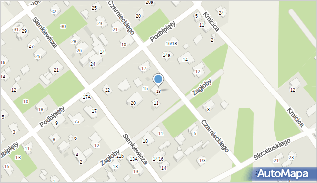 Izabelin B, Czarnieckiego Stefana, hetm., 13, mapa Izabelin B