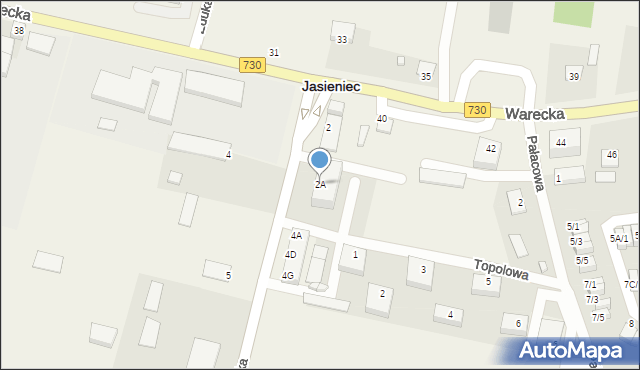 Jasieniec, Czerska, 2A, mapa Jasieniec