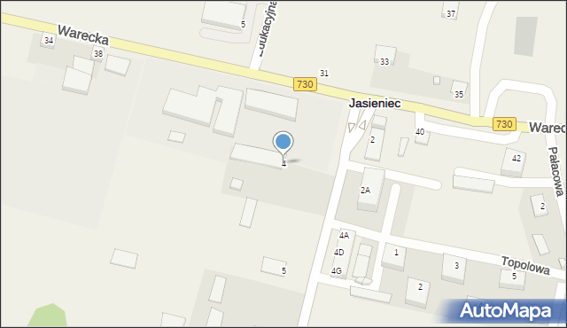 Jasieniec, Czerska, 4, mapa Jasieniec