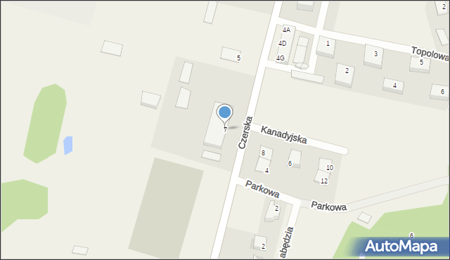 Jasieniec, Czerska, 7, mapa Jasieniec