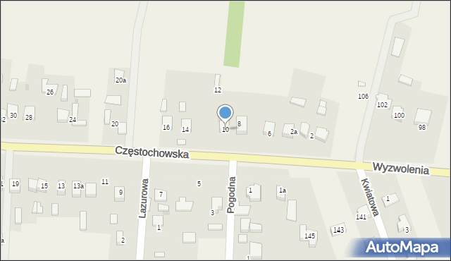 Jaskrów, Częstochowska, 10, mapa Jaskrów