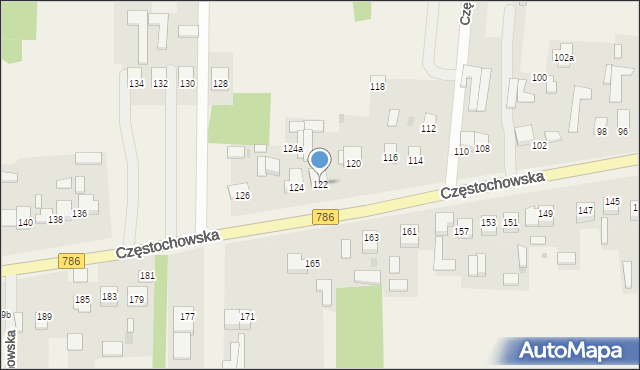 Jaskrów, Częstochowska, 122, mapa Jaskrów