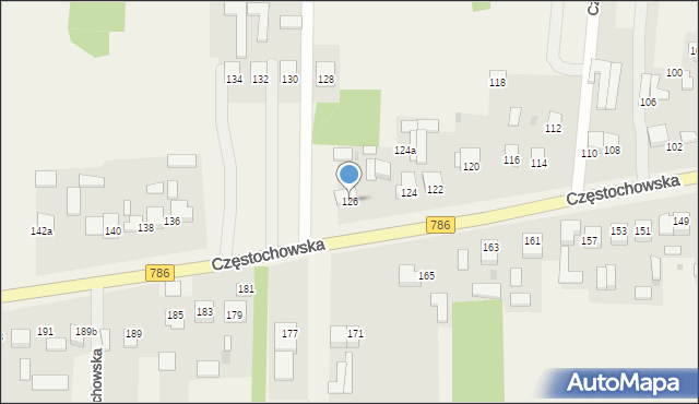 Jaskrów, Częstochowska, 126, mapa Jaskrów