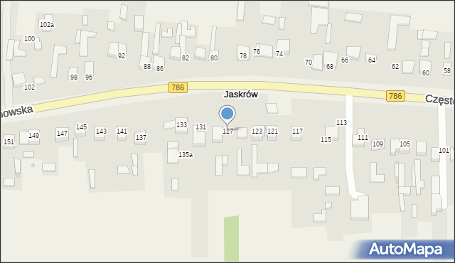 Jaskrów, Częstochowska, 127, mapa Jaskrów