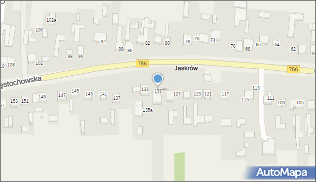 Jaskrów, Częstochowska, 131, mapa Jaskrów