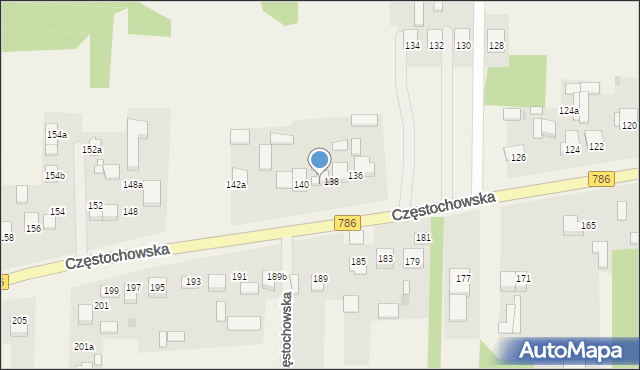 Jaskrów, Częstochowska, 138a, mapa Jaskrów