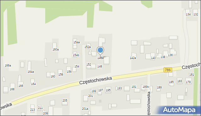 Jaskrów, Częstochowska, 148a, mapa Jaskrów