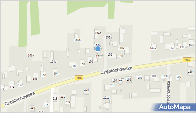 Jaskrów, Częstochowska, 154, mapa Jaskrów