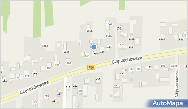 Jaskrów, Częstochowska, 158, mapa Jaskrów