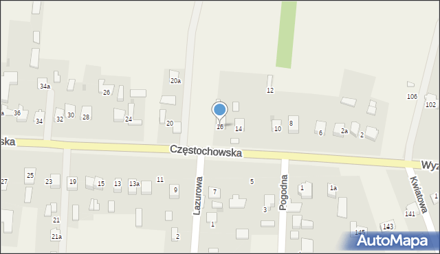 Jaskrów, Częstochowska, 16, mapa Jaskrów