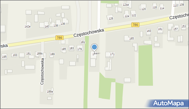 Jaskrów, Częstochowska, 177, mapa Jaskrów