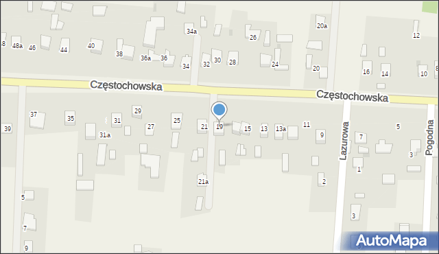 Jaskrów, Częstochowska, 19, mapa Jaskrów