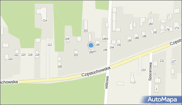 Jaskrów, Częstochowska, 200, mapa Jaskrów