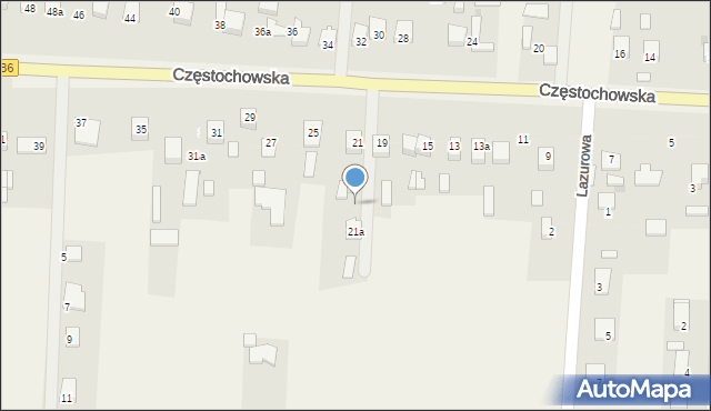 Jaskrów, Częstochowska, 21, mapa Jaskrów