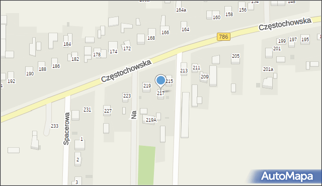 Jaskrów, Częstochowska, 217, mapa Jaskrów