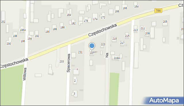 Jaskrów, Częstochowska, 227, mapa Jaskrów