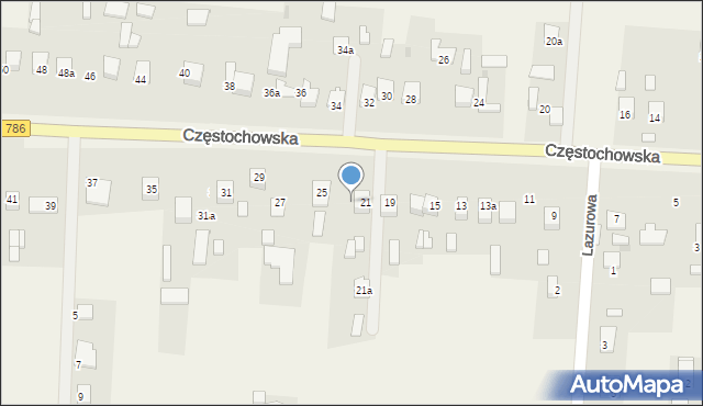 Jaskrów, Częstochowska, 23, mapa Jaskrów