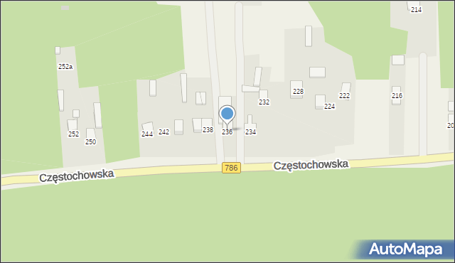 Jaskrów, Częstochowska, 236, mapa Jaskrów