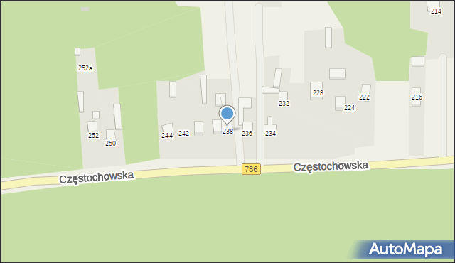 Jaskrów, Częstochowska, 238, mapa Jaskrów