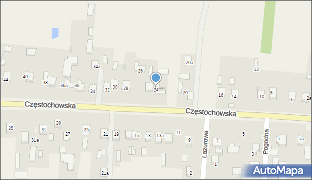 Jaskrów, Częstochowska, 24, mapa Jaskrów