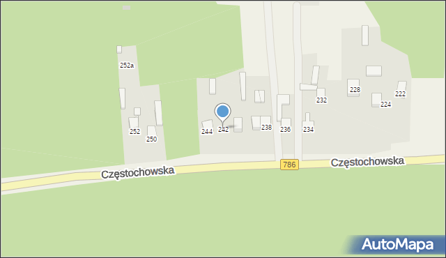 Jaskrów, Częstochowska, 242, mapa Jaskrów